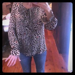 Sanctuary Animal Print Blouse size Small